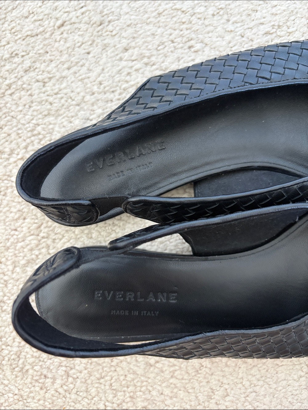 Everlane The V Slingback Black Woven Flat 8.5 - Picture 8 of 8